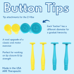 Końcówka do wibratora logopedycznego Ark Button Tips ( 2szt ) - 8