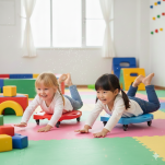 Deskorolka do terapii sensorycznej - Ruchowej Platforma z metalowymi kółkami - 7