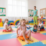 Deskorolka do terapii sensorycznej - Ruchowej Platforma z metalowymi kółkami - 7