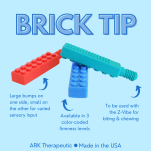 Brick Tip, Końcówka Masująca/Gryzak do Wibratora Logopedycznego 