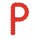 Gryzaki Chewy Tubes P & Q z Wypustkami Czerwone 2szt (Etap.2) - 3