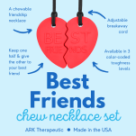 Gryzak naszyjnik dwuczęściowy w kształcie Serca - 12