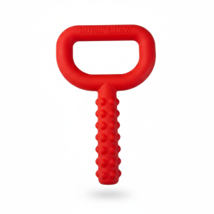 Gryzak Chewy Tubes Super Chew Czerwony z Wypustkami