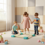 Tor Przeszkód - Równoważnia,  Platformy z Pomostami  8 el. - 20