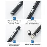 Latarka Laryngologiczna LED-USB - Metalowa ( dwa kolory światła )  - 5
